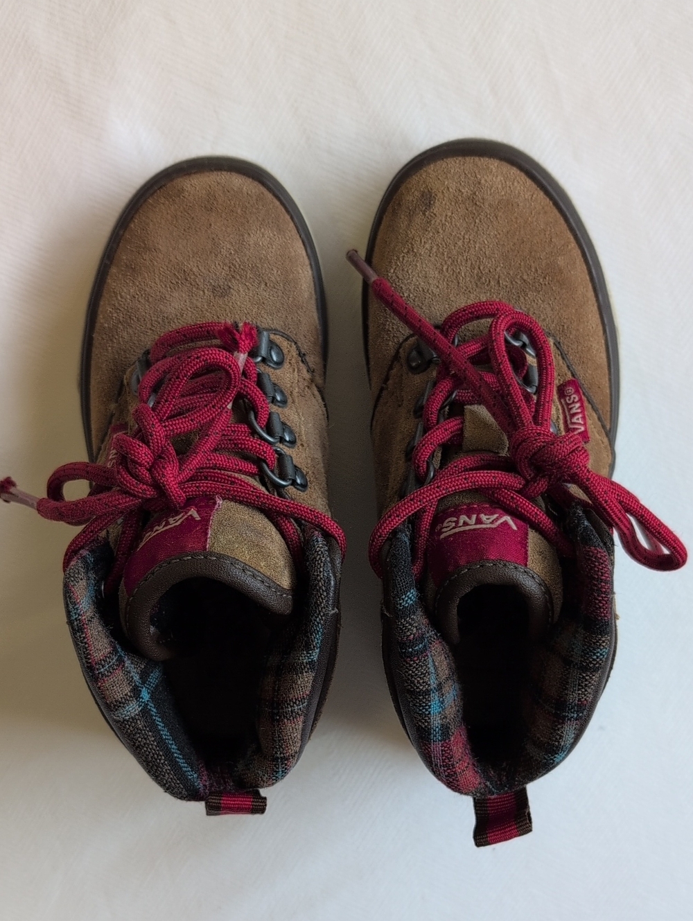 Vans Kids Sk8-Hi MTE Plaid Suede High Top Weather Resistant Boots Shoes Size 11